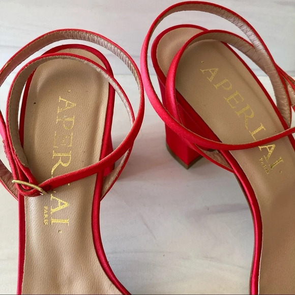 Aperlai Braided Satin Heels Barbie Hot Pink 38 7.5‎ NWOB - Picture 3 of 7